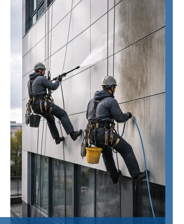 Мойка фасада из композита в Краснокаменске по цене от 307 р. | ВЫСОТНИК-Ксн