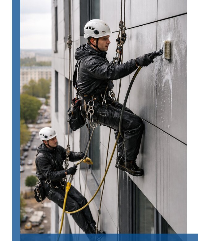Профессиональная мойка фасада из композита в Краснокаменске