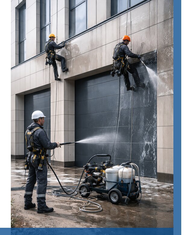 Послестроительная мойка фасада в Краснокаменске от 307 р. | ВЫСОТНИК-Ксн