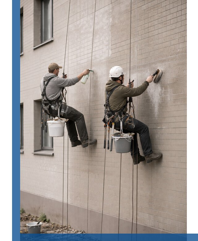Удаление высолов с фасада зданий в Краснокаменске без повреждений и следов