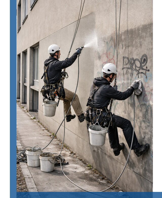 Антиграффити покрытие фасада с защитой от надписей в Краснокаменске