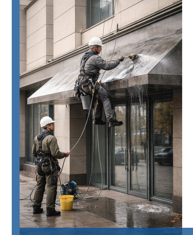 Профессиональная мойка козырьков и навесов в Краснокаменске