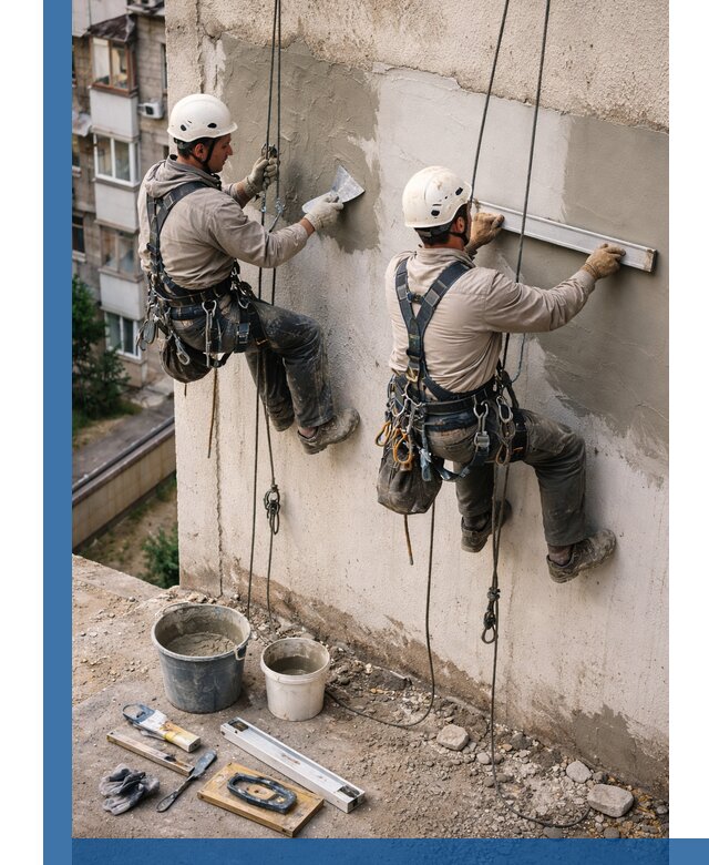 Комплексный ремонт штукатурного фасада с гарантией в Краснокаменске