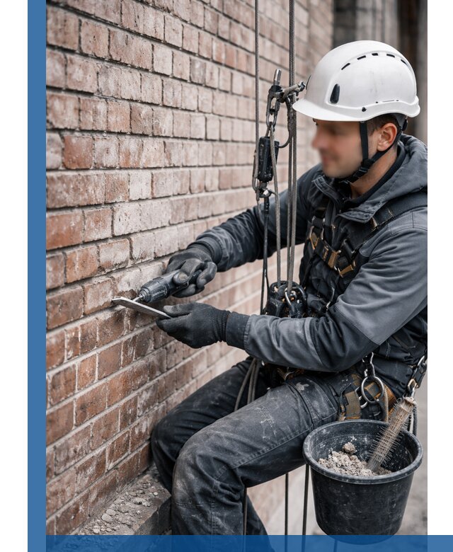 Расшивка кирпичных швов фасадов и стен, ремонт в Краснокаменске