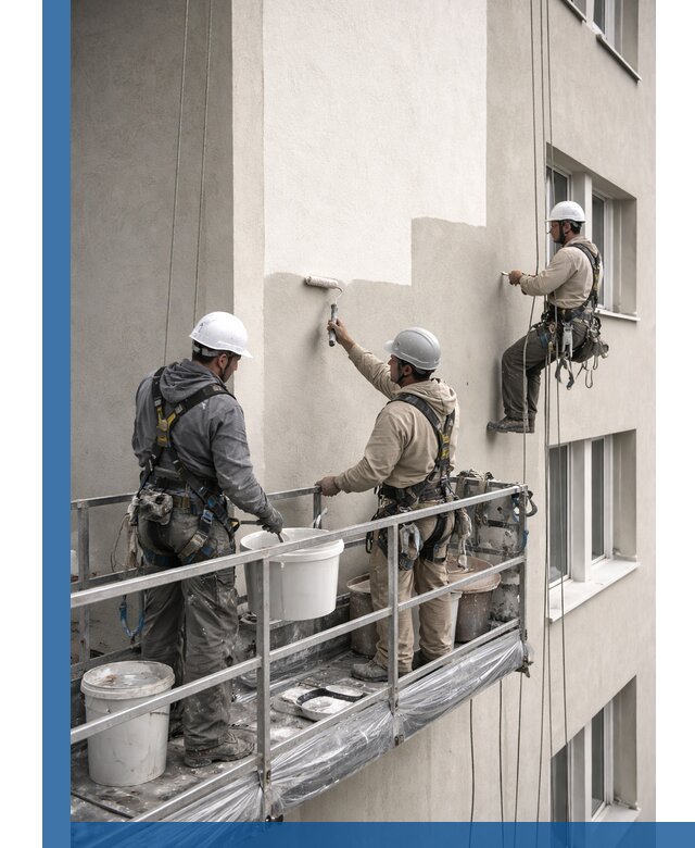 Покраска оштукатуренного фасада в Краснокаменске под ключ с гарантией