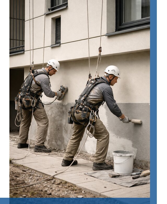 Окраска цоколя здания в Краснокаменске от 460 р. под ключ | ВЫСОТНИК-Ксн