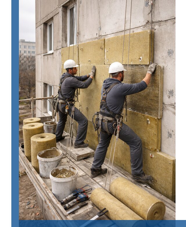 Утепление фасада минватой в Краснокаменске под ключ с гарантией