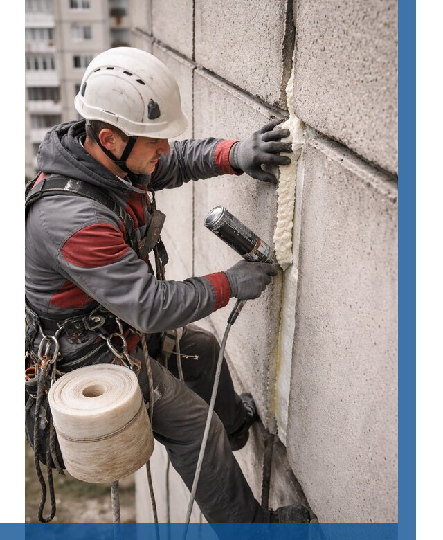 Утепление межпанельных швов в Краснокаменске от 715 р. | ВЫСОТНИК-Ксн