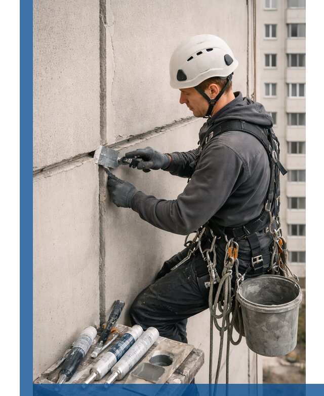 Ремонт межпанельных швов в Краснокаменске герметизация и восстановление
