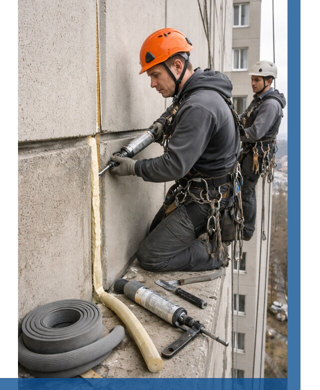 Теплый шов межпанельные швы в Краснокаменске от 715 р. | ВЫСОТНИК-Ксн