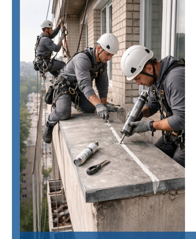 Герметизация балконного козырька в Краснокаменске профессионально