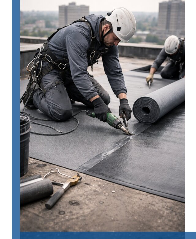 Ремонт мягкой кровли в Краснокаменске с выездом промальпинистов