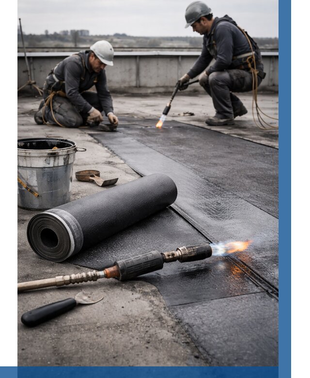 Ремонт рулонной кровли в Краснокаменске от 664 р. | ВЫСОТНИК-Ксн