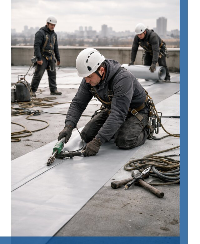 Ремонт мембранной кровли в Краснокаменске от 1840 р./м2 | ВЫСОТНИК-Ксн