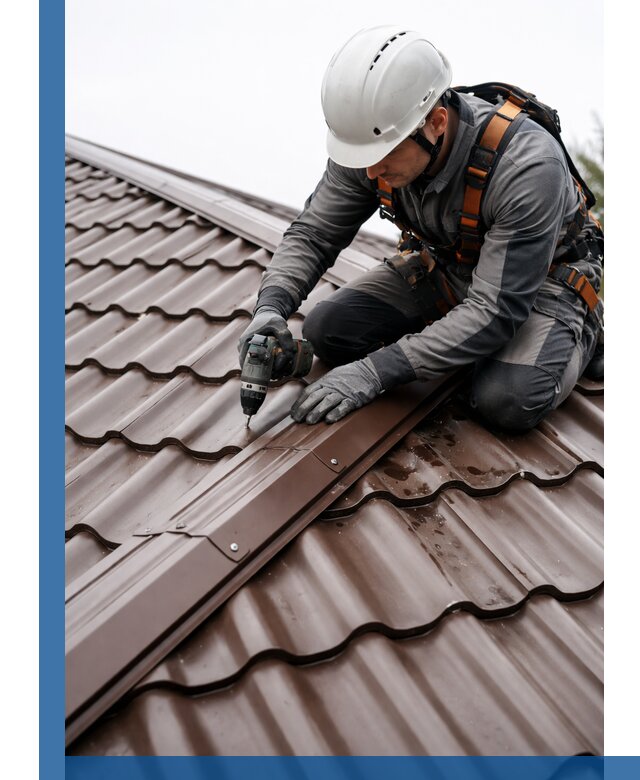 Ремонт металлочерепицы на крыше в Краснокаменске профессионально