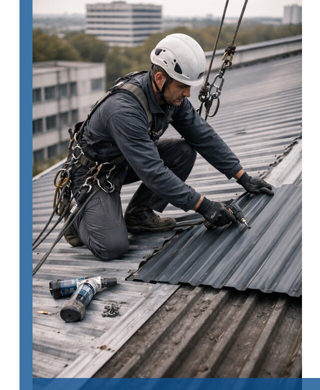 Ремонт профнастила на кровле в Краснокаменске, работы под ключ