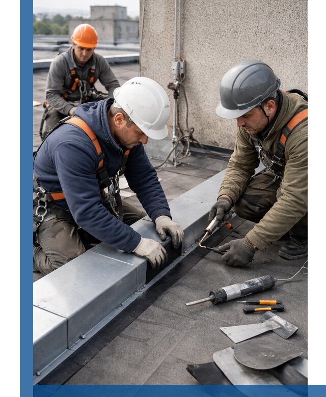 Ремонт кровельных примыканий в Краснокаменске профессионально