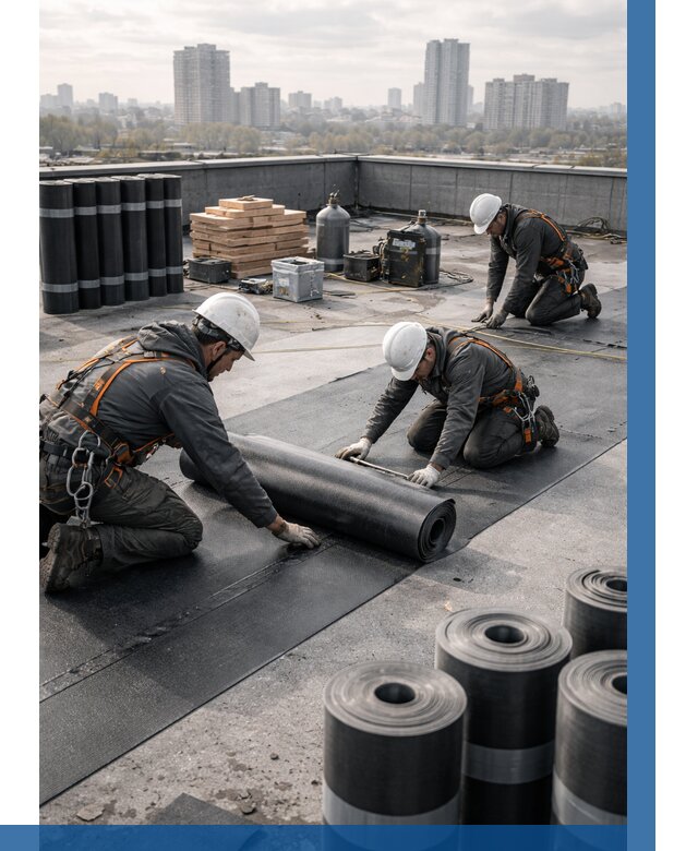 Монтаж мягкой кровли под ключ в Краснокаменске от 460 р. | ВЫСОТНИК-Ксн