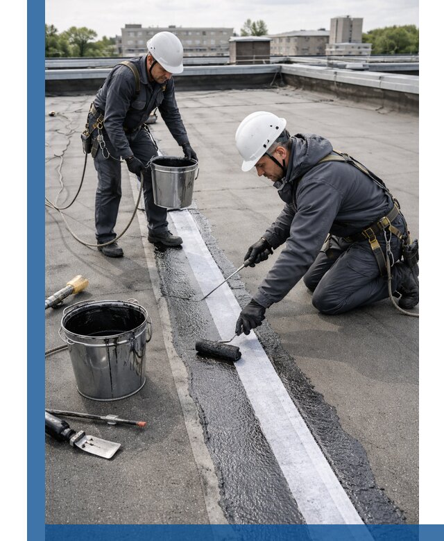 Гидроизоляция кровли мастикой в Краснокаменске надежная защита