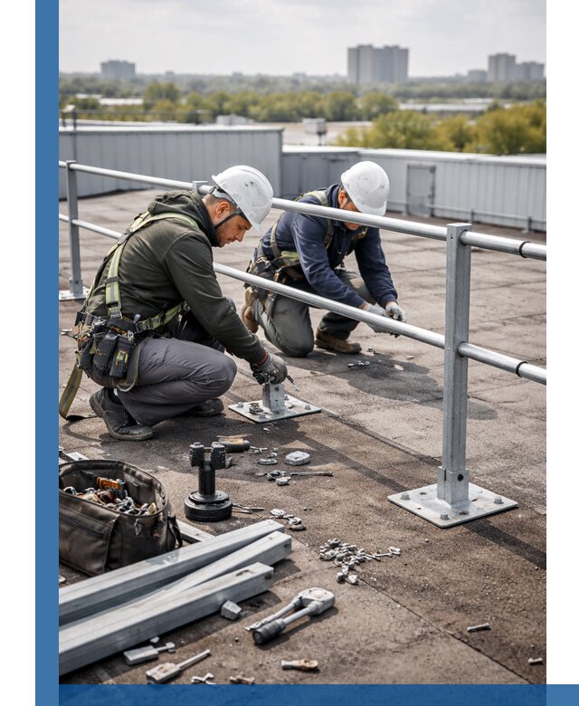 Монтаж кровельного ограждения в Краснокаменске под ключ с гарантией