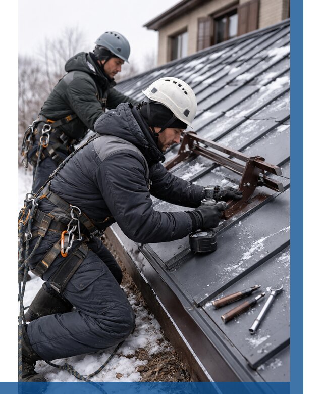 Монтаж снегозадержателей в Краснокаменске от 460 р. | ВЫСОТНИК-Ксн