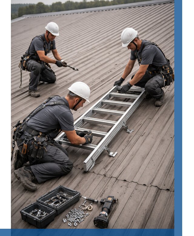 Монтаж кровельной лестницы в Краснокаменске от 4599 р. | ВЫСОТНИК-Ксн