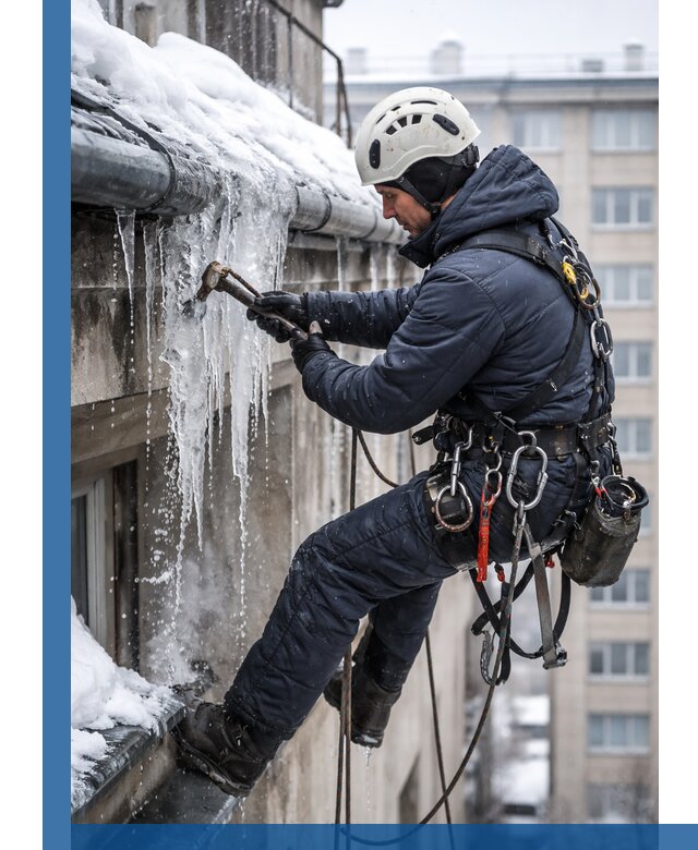Удаление наледи и чистка водостоков в Краснокаменске оперативно и безопасно