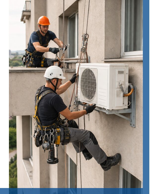 Монтаж внешнего блока кондиционера в Краснокаменске от 6644 р. | ВЫСОТНИК-Ксн