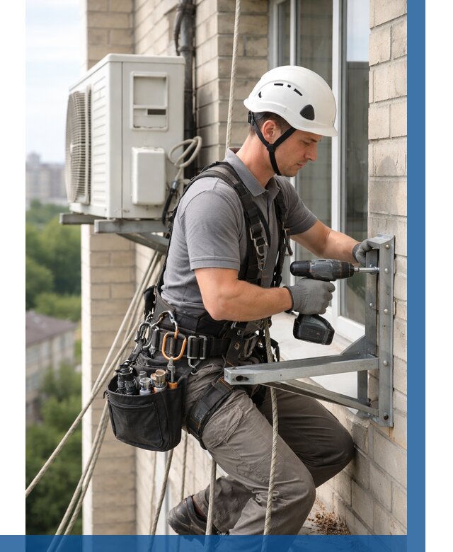 Установка кронштейнов кондиционера в Краснокаменске от 3577 р. | ВЫСОТНИК-Ксн