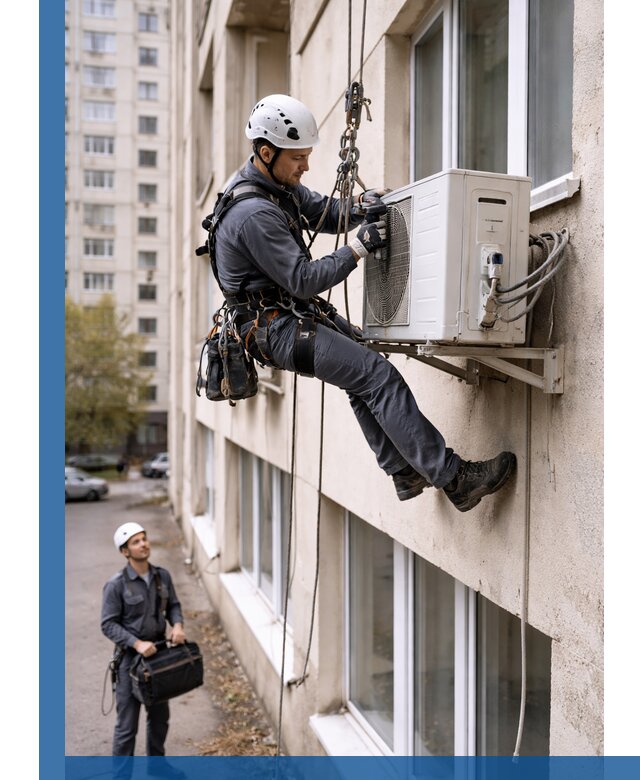 Демонтаж внешнего блока кондиционера в Краснокаменске профессионально