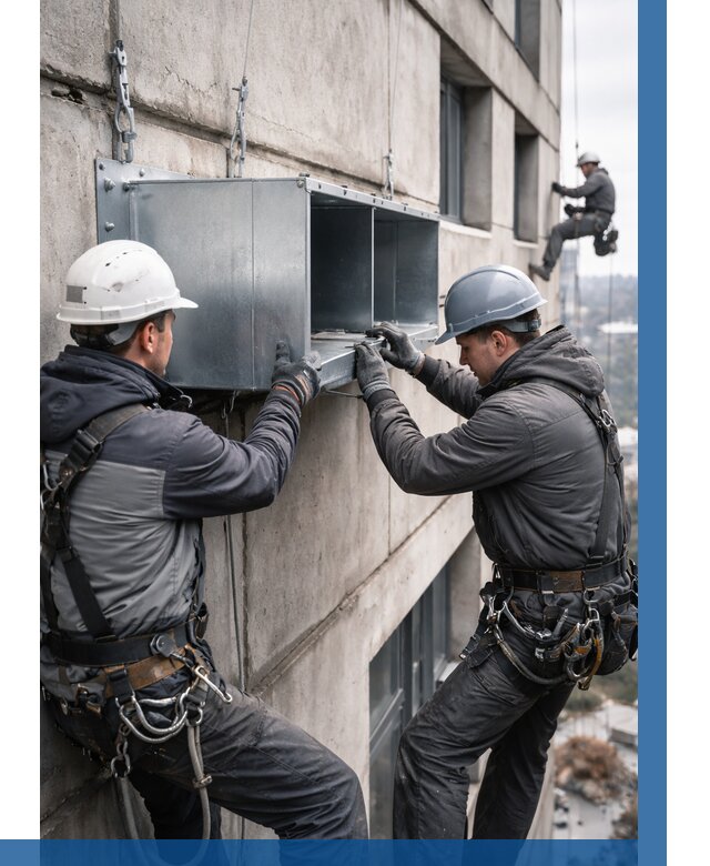 Монтаж вентиляционных коробов в Краснокаменске от 3066 р. | ВЫСОТНИК-Ксн