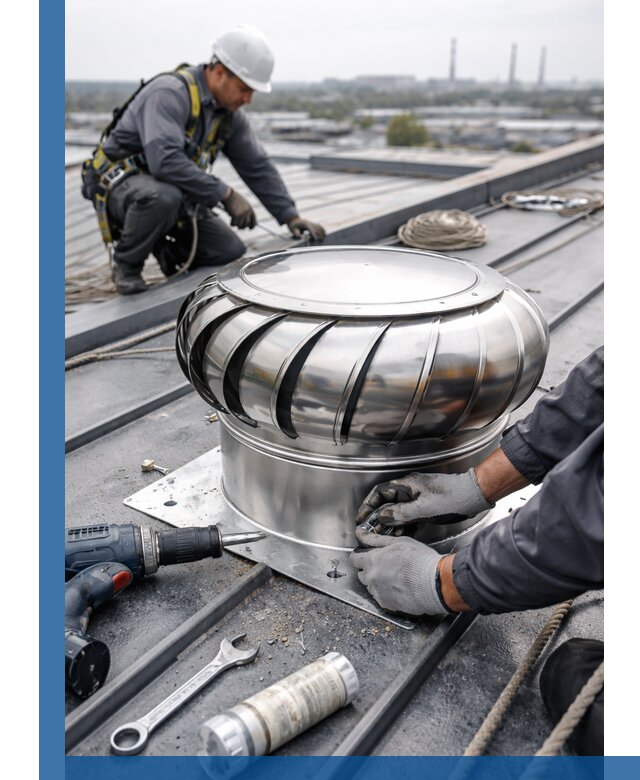 Установка дефлекторов на кровле в Краснокаменске профессионально