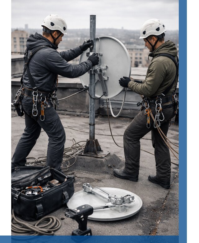 Демонтаж антенн на крыше в Краснокаменске от 4599 р. | ВЫСОТНИК-Ксн