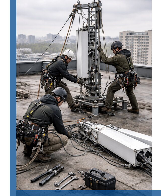 Демонтаж антенн на крыше зданий в Краснокаменске с гарантией