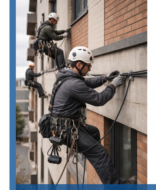 Крепление кабеля на фасаде монтаж и крепеж в Краснокаменске