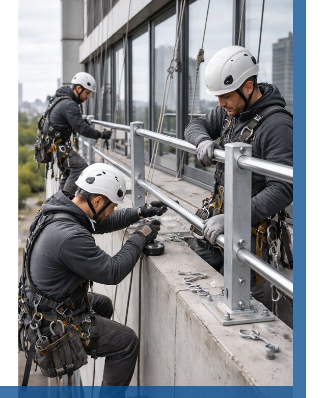 Монтаж ограждений на высоте в Краснокаменске, от 1227 р. | ВЫСОТНИК-Ксн