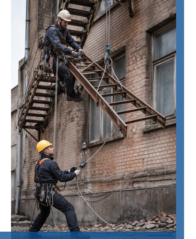 Демонтаж пожарной лестницы в Краснокаменске от 12265 р. | ВЫСОТНИК-Ксн