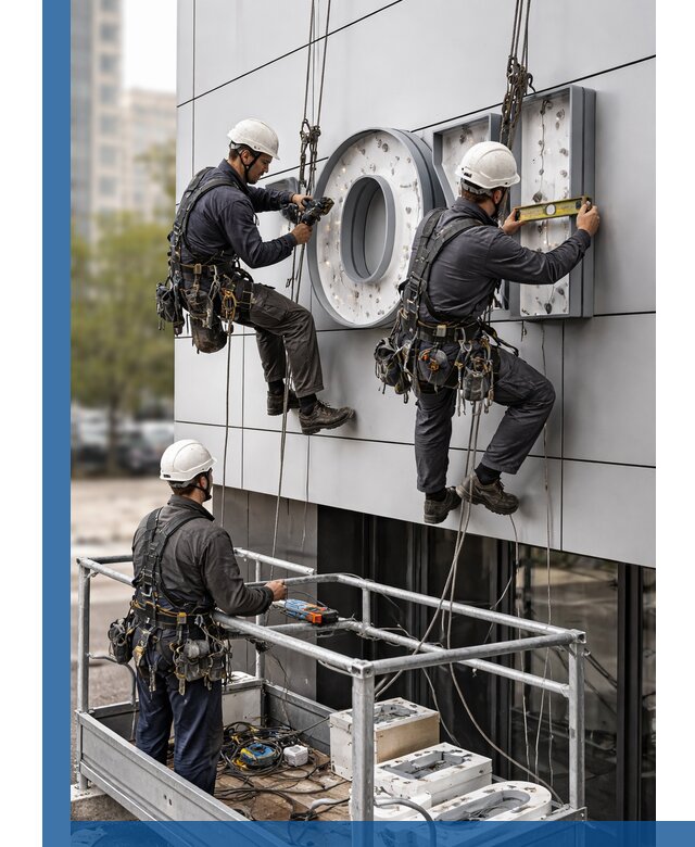Профессиональный монтаж световых букв в Краснокаменске под ключ