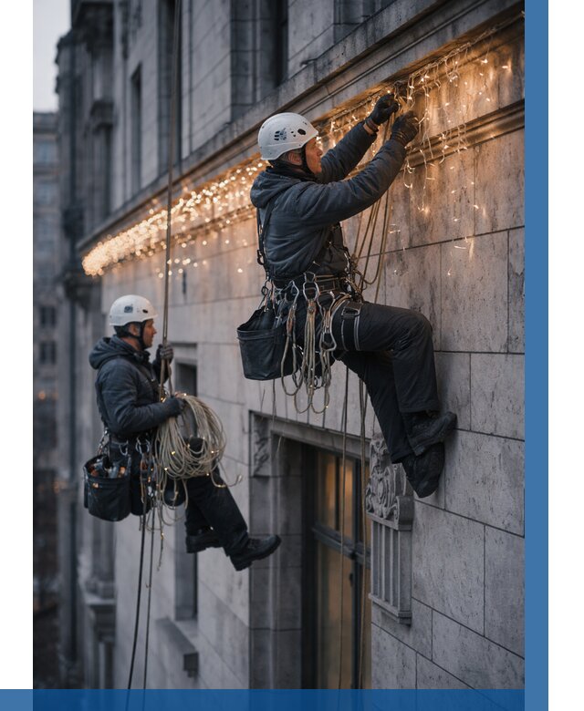 Монтаж новогодней иллюминации в Краснокаменске от 8688 р. | ВЫСОТНИК-Ксн