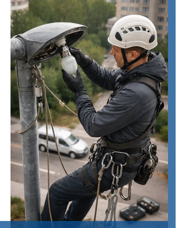 Замена ламп на высоте в Краснокаменске от 2555 р. | ВЫСОТНИК-Ксн