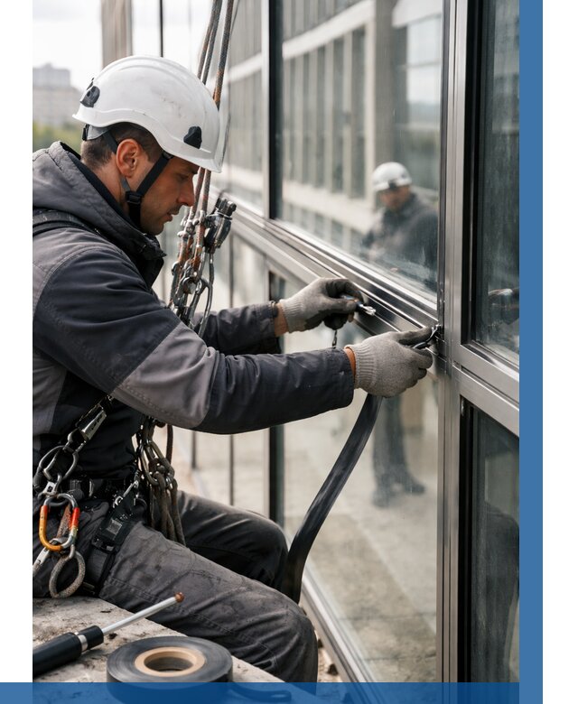 Ремонт витражных конструкций в Краснокаменске от 3577 р. | ВЫСОТНИК-Ксн