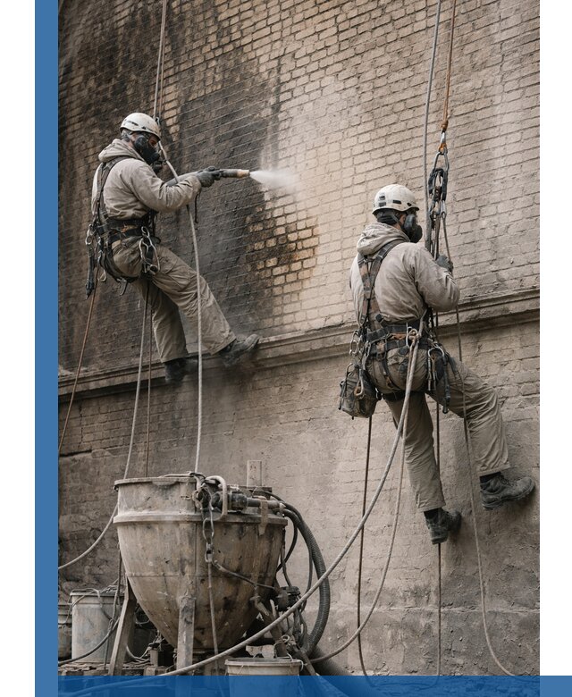 Пескоструйная очистка фасадов в Краснокаменске профессионально