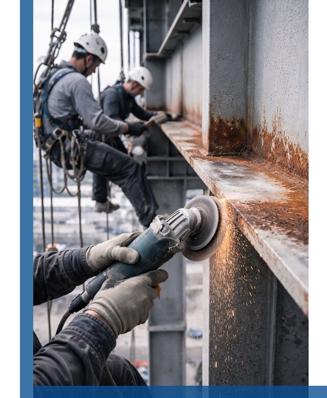 Зачистка металла от ржавчины и подготовка поверхностей в Краснокаменске