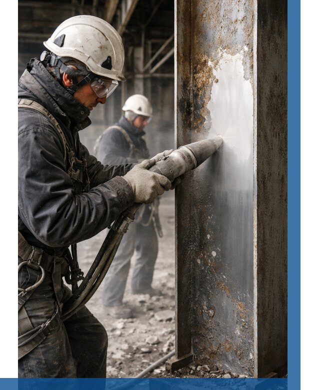 Удаление старой краски с металла в Краснокаменске от 460 р. | ВЫСОТНИК-Ксн