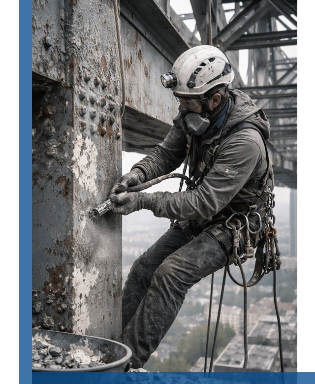 Удаление старой краски с металлических конструкций в Краснокаменске