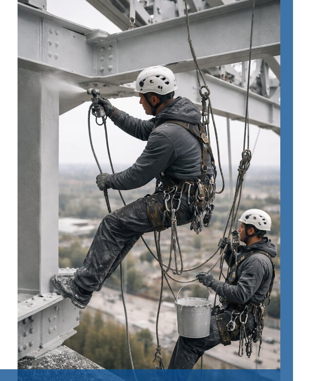 Покраска металлоконструкций на высоте в Краснокаменске 358 р |ВЫСОТНИК-Ксн