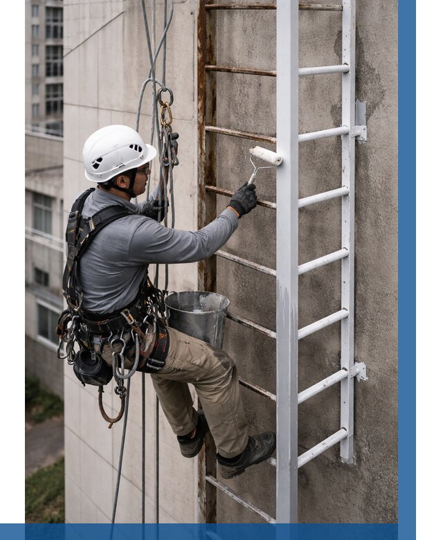Покраска пожарных лестниц в Краснокаменске от 4599 р. | ВЫСОТНИК-Ксн