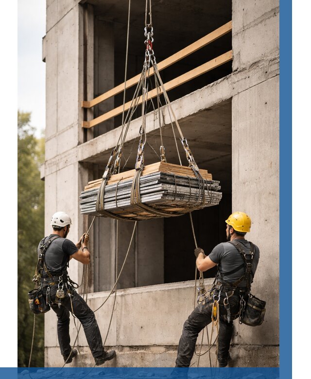 Подъем материала на этаж веревками в Краснокаменске от 1533 р. | ВЫСОТНИК-Ксн