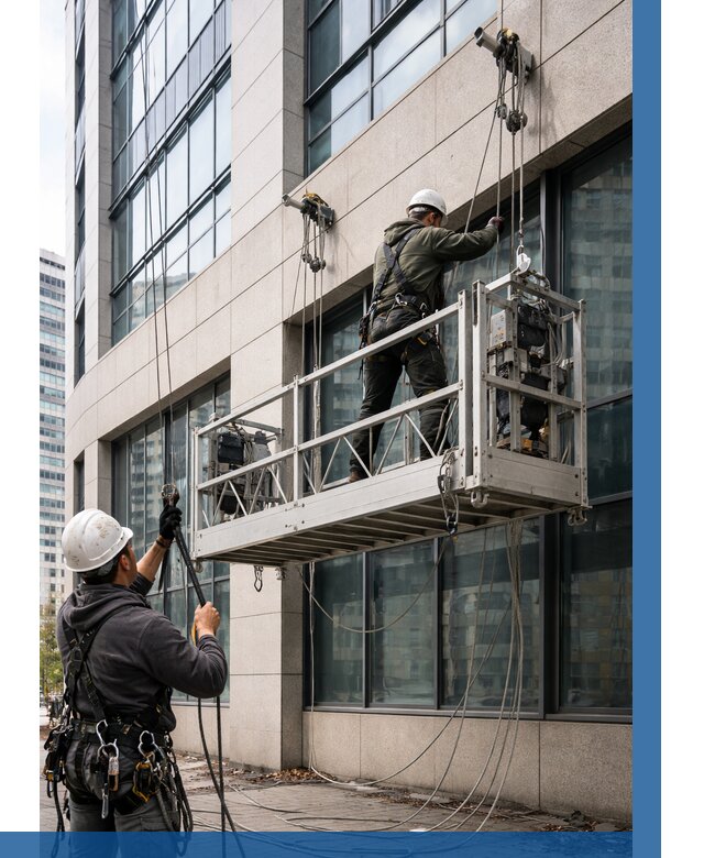 Монтаж и подъем фасадной люльки в Краснокаменске от 12265 р. | ВЫСОТНИК-Ксн