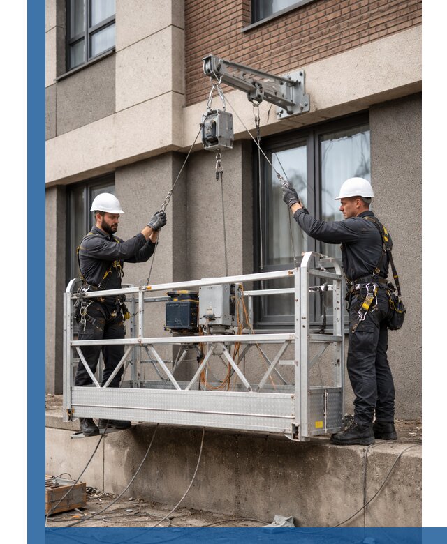 Монтаж и подъем фасадной люльки в Краснокаменске с гарантией безопасности